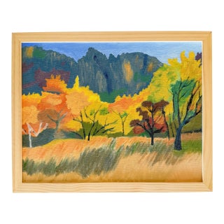 Original Impressionist Landscape Acrylic Painting For Sale