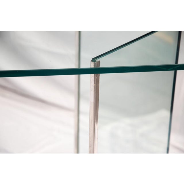 1970s Vintage Glass Table attributed to Fontana Arte, 1973 For Sale - Image 5 of 8