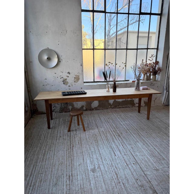 Pine and Oak Farmhouse Table, 1950s For Sale - Image 6 of 18
