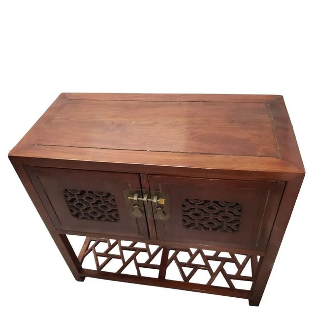 Brown Chinese Low Cabinet - Qing Dynasty For Sale - Image 8 of 10