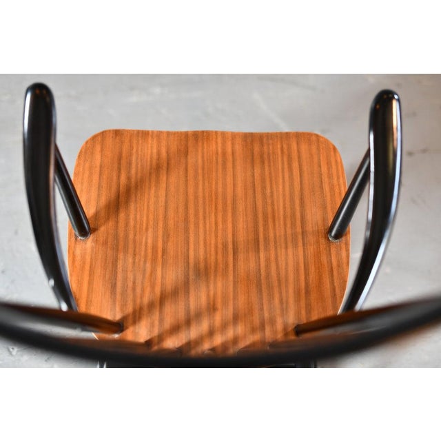 Brown Mid-Century Modern Rocking Chair by Ilmari Tapiovaara, 1950s For Sale - Image 8 of 11