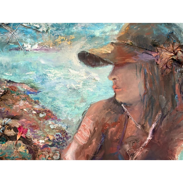 “Islands in the Stream”, Original Oil Painting, Figurative, Textural, Abstract Art 30”x24”x2” on stretched canvas. Texture...