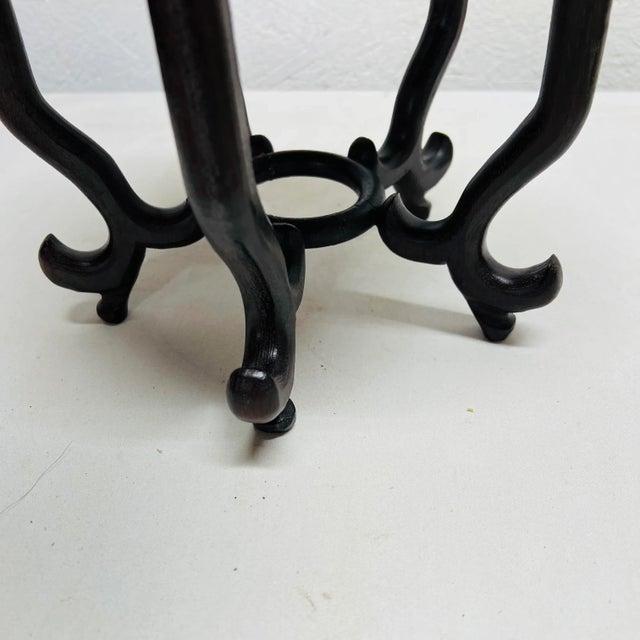 Chinoiserie Tall Plant / Vase Display Stand on Five Legs For Sale - Image 4 of 6