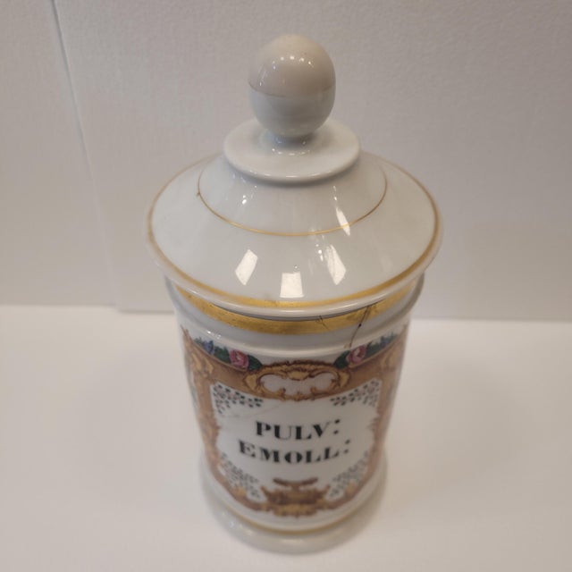 Porcelain Apothecary Albarelos, 1890s, Set of 2 For Sale - Image 13 of 18