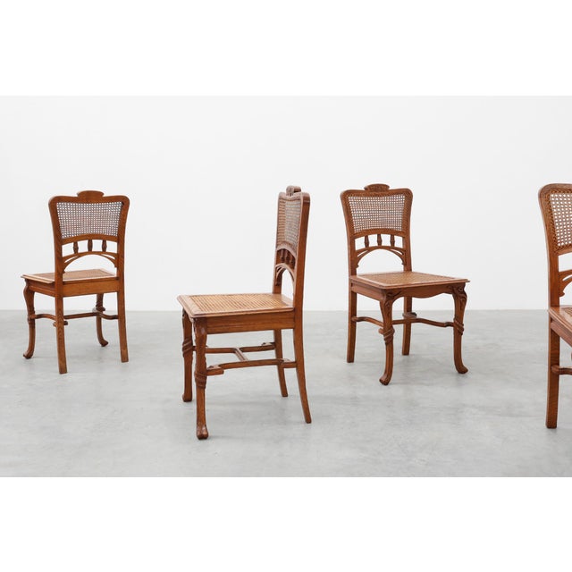 Art Nouveau Dining Chairs in the style of Victor Horta, Belgium, 1910s, Set of 6 For Sale - Image 11 of 18