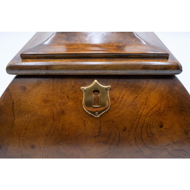 Maitland Smith Burl Wood Lidded Box Tea Caddy For Sale - Image 13 of 15