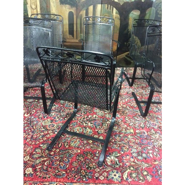 Vintage Salterini Style Patio Chairs, Set of Six For Sale - Image 4 of 11