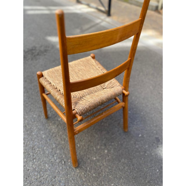 Yngve Ekström Vintage Turned Wood Chairs with Straw Seats by Yngve Ekström, 1950s, Set of 6 For Sale - Image 4 of 15