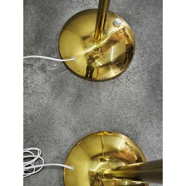 Space Age Bubble Glass and Brass Floor Lamps, 1970s, Set of 2 For Sale - Image 12 of 15