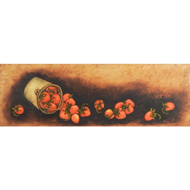 1970s 1970s Rustic Strawberries Still Life Painting For Sale - Image 5 of 5