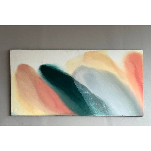 Mid-Century Modern Vintage Boho Monumental Abstract Oil Painting on Canvas For Sale - Image 3 of 9