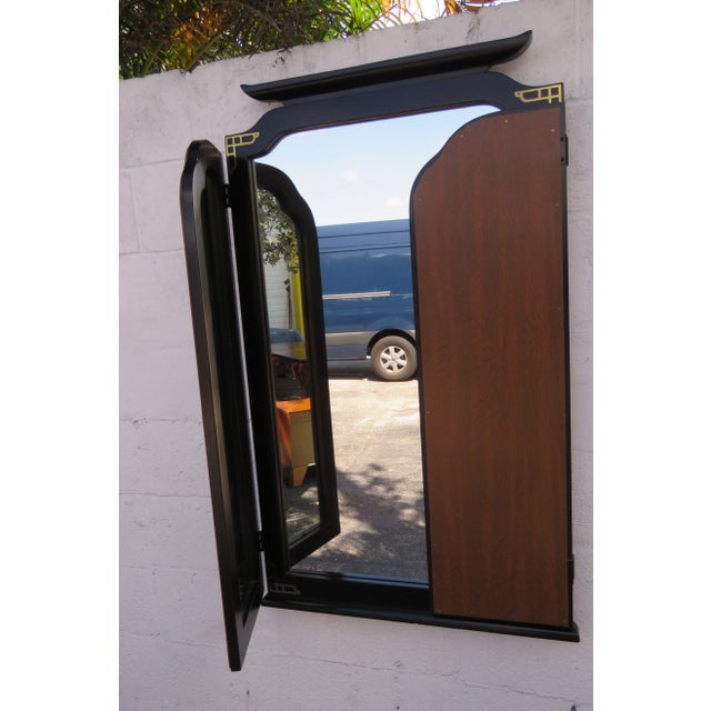 Bassett Hollywood Regency Trifold Vanity Dresser Bathroom Wall Mirror For Sale In Miami - Image 6 of 12