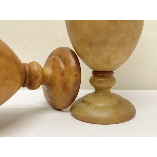 Spanish Alabaster Vase-Shaped Table Lamps, 1970s, Set of 2 For Sale - Image 10 of 13