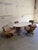 1970s Outdoor Rattan Dining Set With Extension Round Table and 4 Swivel Chairs Mid-Century Modern 1970s For Sale - Image 5 of 12