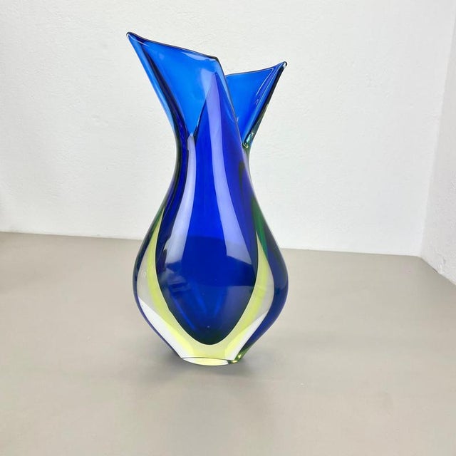 Sommerso Glass Vase by Flavio Poli for Seguso, 1970 For Sale - Image 3 of 18