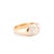 Modern Late 20th Century Unisex Vintage 14k Yellow Gold Gia 3.75ct Two Bezel Set Diamond Cocktail Ring, Size 9 For Sale - Image 3 of 9