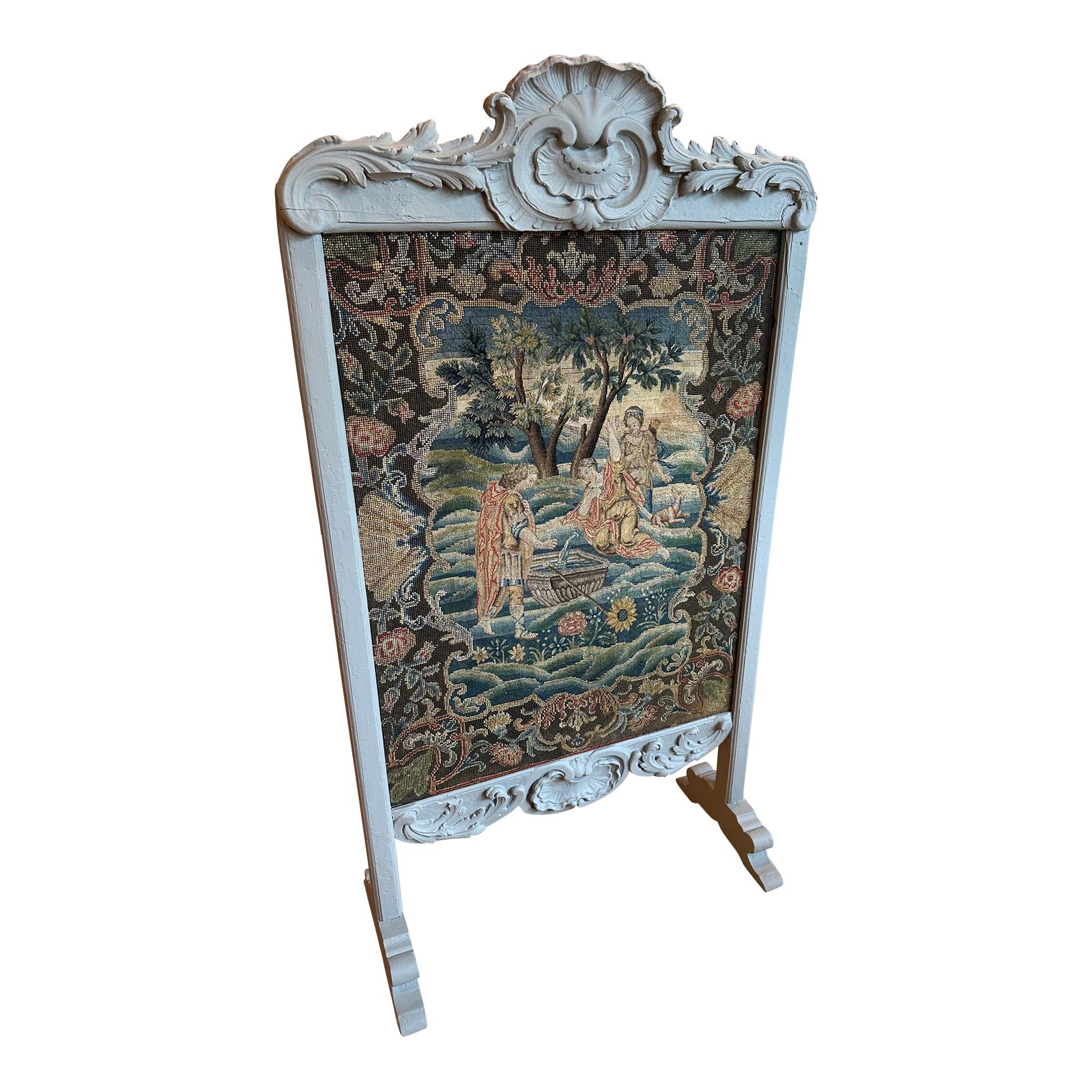 Early 19th Century French Tapestry Screen From Sweden | Chairish