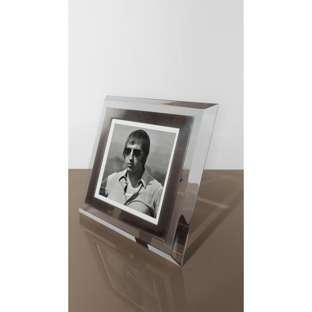Mid-Century Italian Picture Frame in Acrylic Glass and Chrome, 1970s For Sale - Image 12 of 15