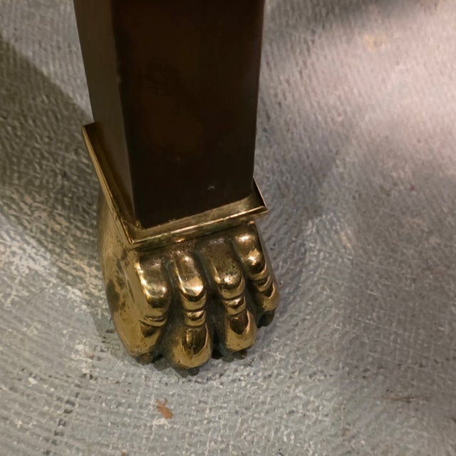 Mid 20th Century Baker Furniture Round Fruit Wood and Mahogany Bronze Mounts Claw Feet Gueridon Side Tables - Set of 2 For Sale In Washington DC - Image 6 of 18