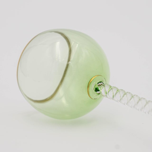 Early 1900s Twisted Stem Hand Blown Glass Cordials- Set of 8 For Sale In New York - Image 6 of 11