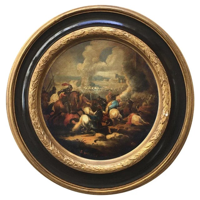 Brown After Salvator Rosa, Cavalry Battle, 2006, Oil on Canvas, Framed For Sale - Image 8 of 8