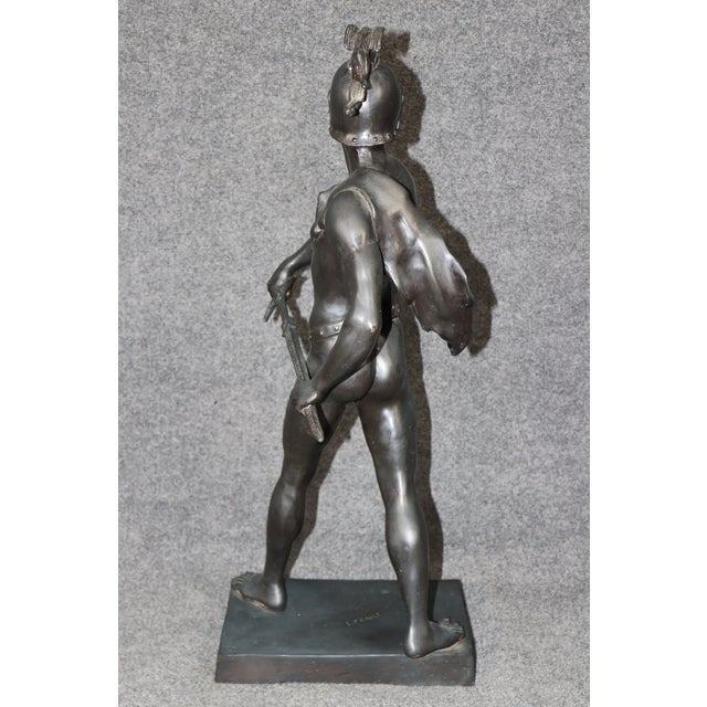 Fine French Bronze Statue "Homor Patria" After Emile Louis Picault For Sale In Philadelphia - Image 6 of 11