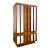 Mid Century Modern Brutalist Armoire Dresser + Inset Smoked Mirrors | by Tobago For Sale