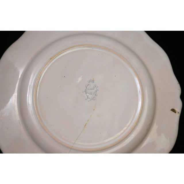 Ceramic 19thC. Lille Faience Plate, France For Sale - Image 7 of 7