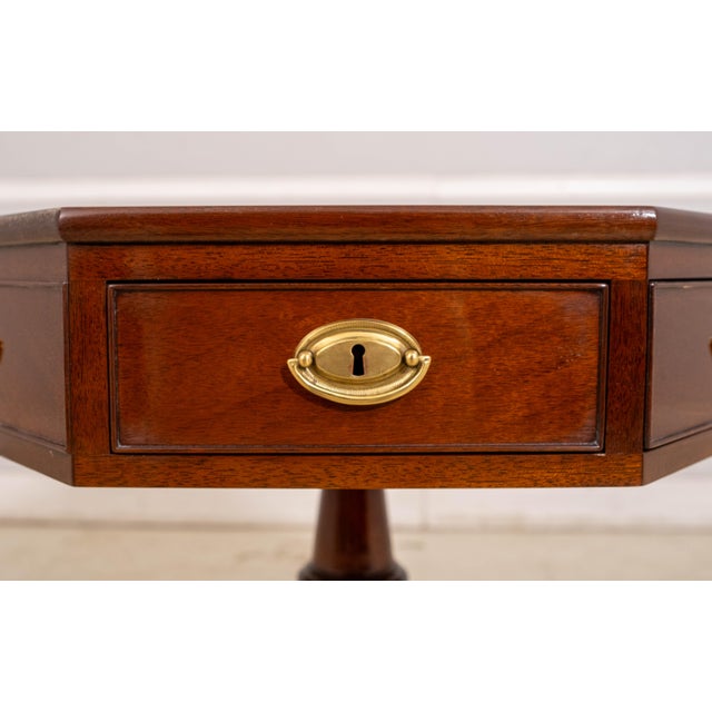 Kindel Octagonal Revolving Top Winterthur Table For Sale - Image 15 of 18