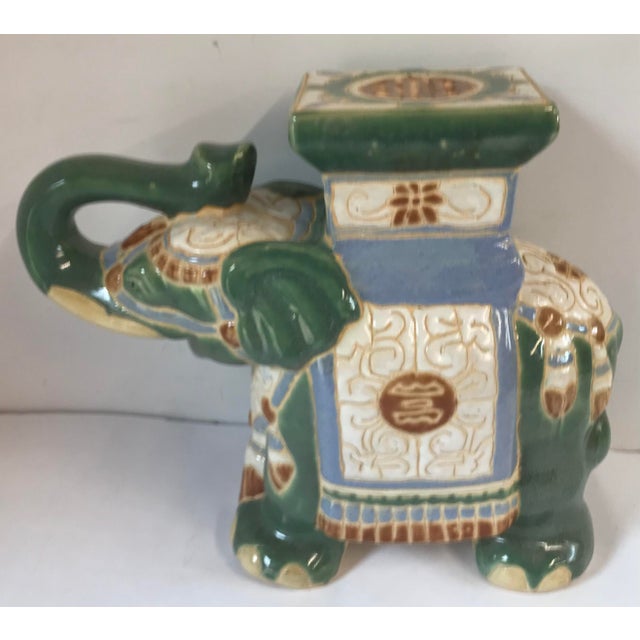 Vintage Asian Ceramic Elephant Form Plant Stand Chairish