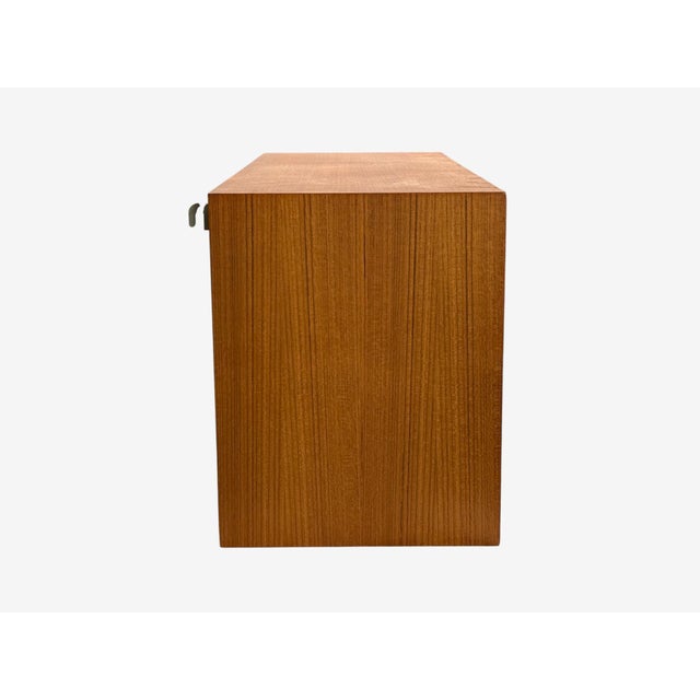 Brown Scandinavian Mid-Century Modern, Wall Mounted Bookshelf, Teak, Norway, 1967 For Sale - Image 8 of 9