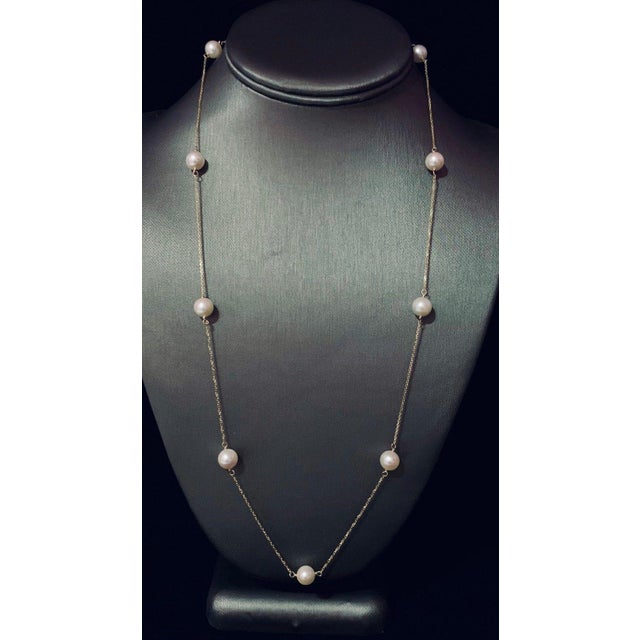 Fine Quality Akoya Pearl Necklace 8.5-8 mm 14k Gold 39.25" Women Certified $2,200 721481 This is a Unique Custom Made...