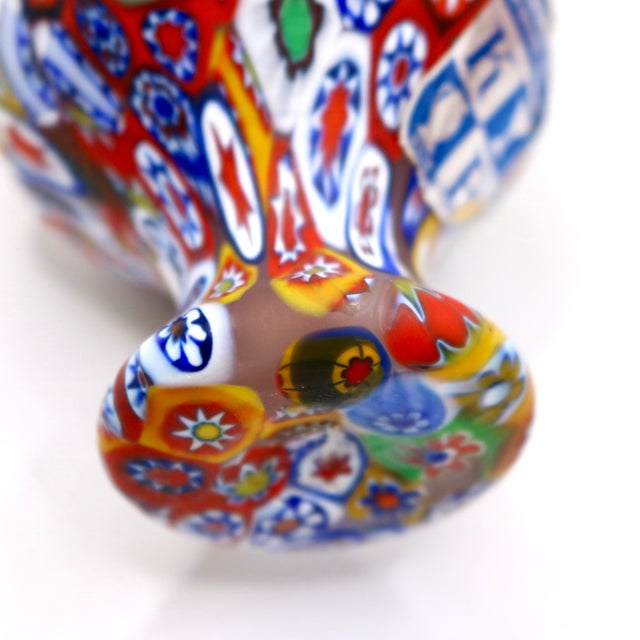 Red 1950s Mid-Century Murano Millefiori Glass Perfume Bottle / Cruet With Stopper – Koscherak Brothers Import For Sale - Image 8 of 13