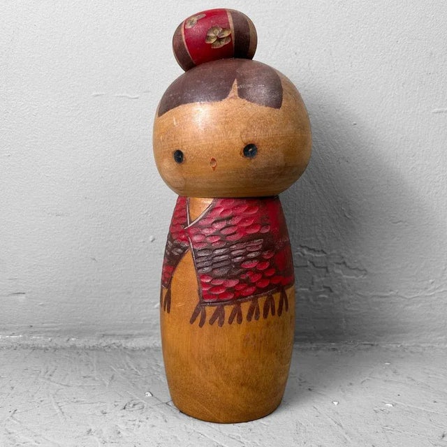 Vintage Sosaku Kokeshi by Hiroe Fukushima, Japan, 1975 For Sale - Image 12 of 12