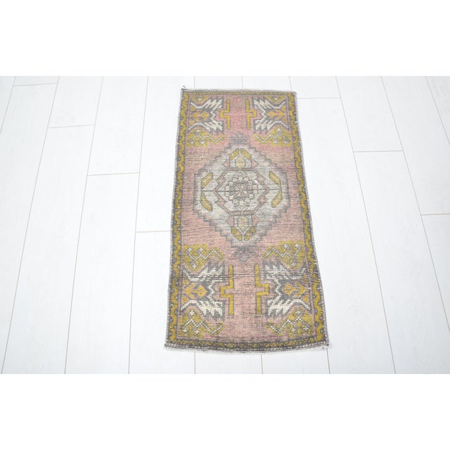 Handmade wool carpet in Turkish Anatolia , Vintage Oushak Rug,Turkish Vintage Anatolian Rug, Handmade wool Rug . One Of...