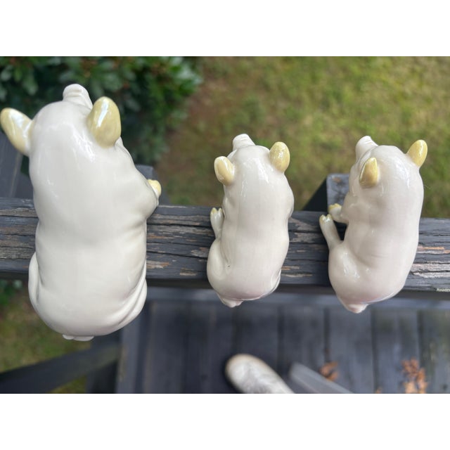 1960s Adorable Trio of Vintage Belleek Porcelain Pigs Made in Ireland For Sale - Image 5 of 8