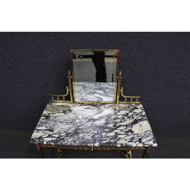 Mid 20th Century Mid 20th Century French Art Nouveau Vanity Table For Sale - Image 5 of 14