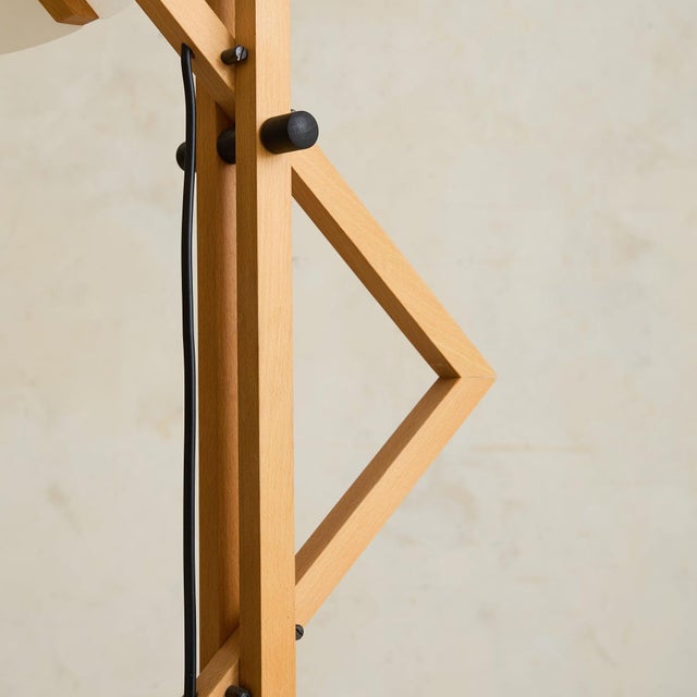Wood Danish Scandinavian Modern Floor Lamp Attributed to Domus, 1970s For Sale - Image 7 of 11