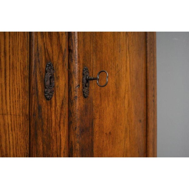 Early 19th Century Biedermeier Wardrobe in Oak For Sale - Image 15 of 18