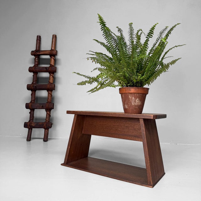 Vintage Wooden Fumidai Step Stool, Japan, 1950s For Sale - Image 4 of 10
