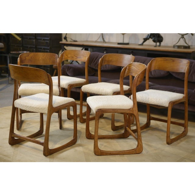 Sleigh Chairs from Baumann, 1960s, Set of 6 For Sale - Image 4 of 13