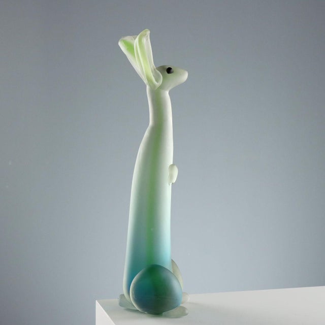 Glass Murano Glass Vase in the style of Seguso For Sale - Image 7 of 10