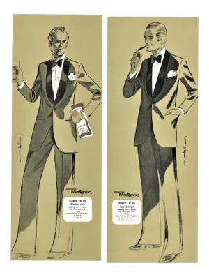 1970s Men's Formal Wear (Tuxedo) Fashion Designs - a Pair