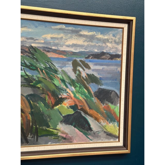 Swedish School, Rocky Shoreline, 1950s, Oil on Canvas, Framed For Sale - Image 10 of 18
