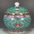 Chinoiserie Chinoiserie Famille Rose Enamel Lidded Porcelain Ginger Jar, Turquoise‑Ground Intertwining Floral Motif Storage Vessel **** For Sale - Image 3 of 9