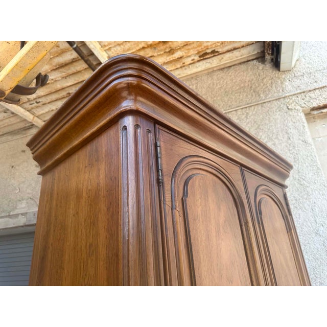 Henredon Henredon Solid Walnut Linen Press/Armoire - Late 20th Century - Late 20th Century - 2 Available For Sale - Image 4 of 10