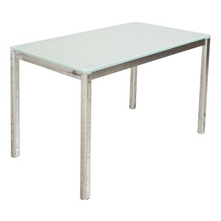 Silver and Glass Dining Table from Calligaris For Sale