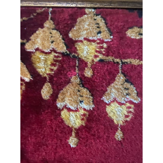Textile Large Vintage Flamenco Dancers Framed in Velvet Type Material For Sale - Image 7 of 10