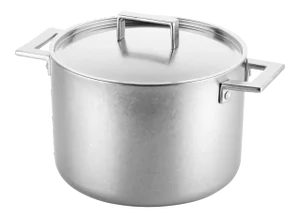 Mepra Attiva 18/10 Stainless Steel and Pewter Finish 9" Stock Pot
