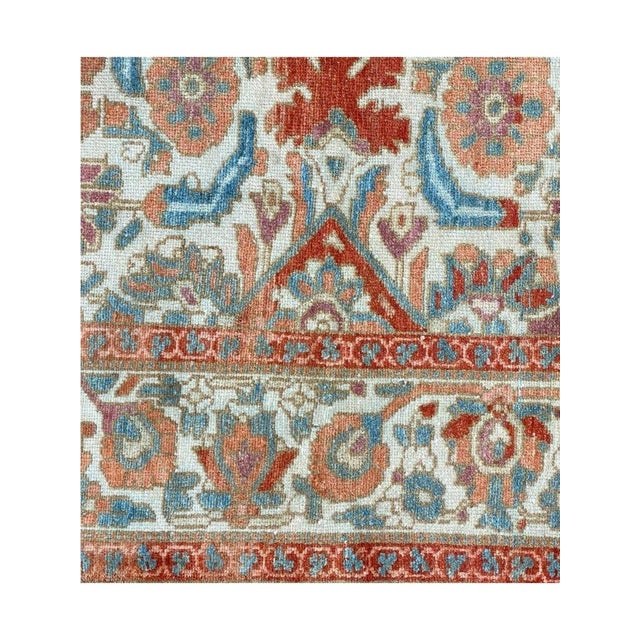 Orange 1950s Old Vintage Persian Bakhtiari Area Rug 5x7 For Sale - Image 8 of 11